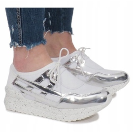 Białe Sportowe Trampki Na Platformie Calixte 1