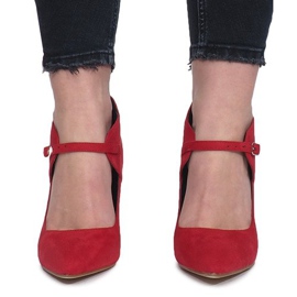 Czerwony botki na szpilce Thérèse czerwone 1