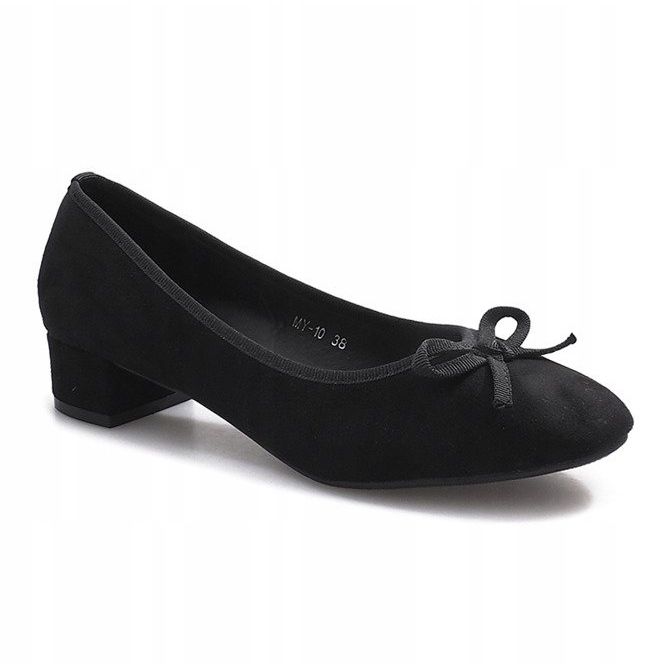 Czarne czółenka na słupku Espanola 1