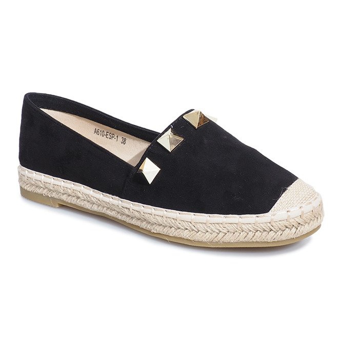 Czarne espadryle Gold Sun 1