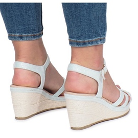 Zielone sandały na koturnie Glavel 1