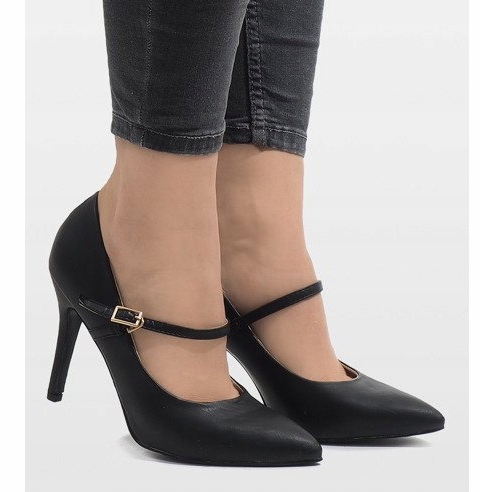 Czarne klasyczne szpilki Montr 1