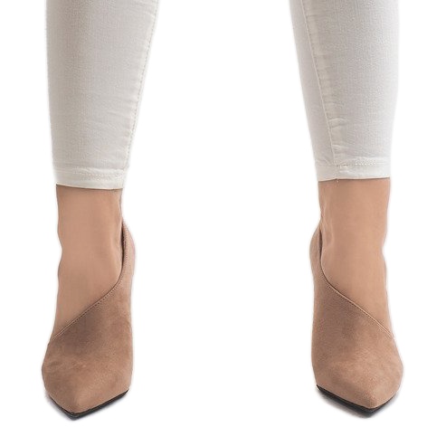 Różowe asymetryczne szpilki C82A 2