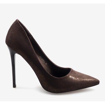 Brązowe klasyczne szpilki AT-0596-L 2