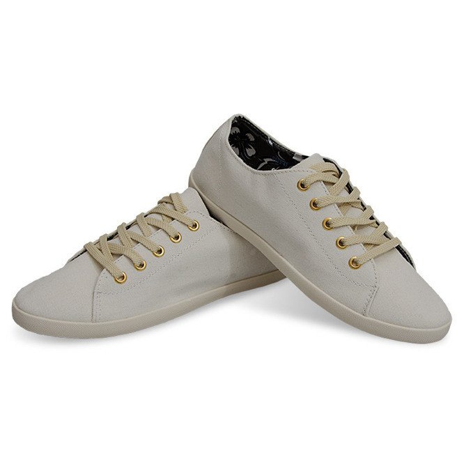 Materiałowe Trampki 605 Biały białe 1