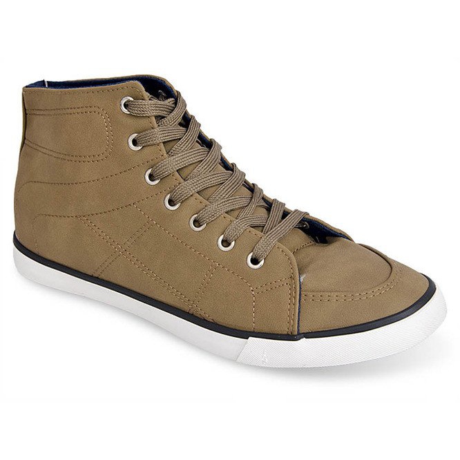 Wysokie Trampki Casual 033 Khaki zielone 1