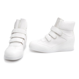 Modne Sneakersy Na Koturnie JT3 Biały białe 3