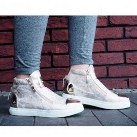 Wysokie Trampki Q55 Złoty 1