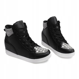 Sneakersy Z Cekinami C7165 Czarny czarne 2