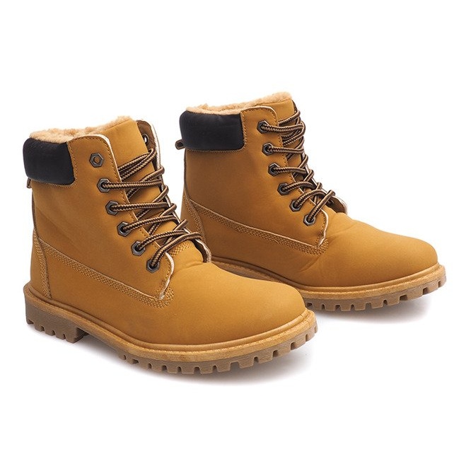 Jesienne Timberki Trapery B788 Camel brązowe 2