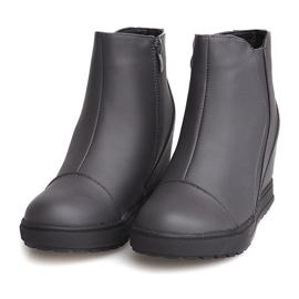 Sneakersy Na Koturnie J0029A Szary szare 1