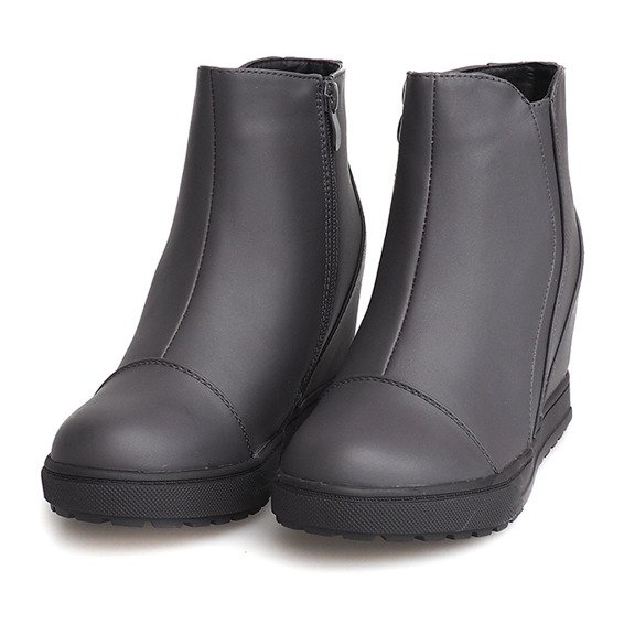 Sneakersy Na Koturnie J0029A Szary szare 1