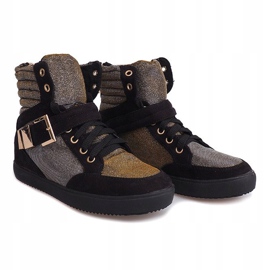 Wysokie Trampki 6981 Czarny czarne 2