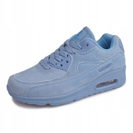 Zamszowe Sneakers Trampki Tenisówki B775 Błękitny niebieskie 3