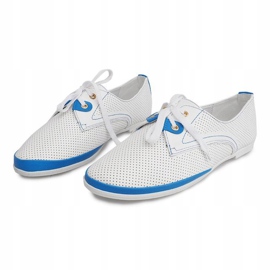 Ażurowe Jazzówki Półbuty CS002 Biały białe 1