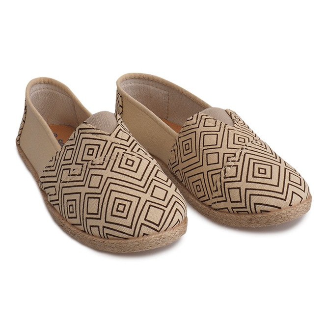 Trampki Espadryle Lniane B211-1 Beżowy 1