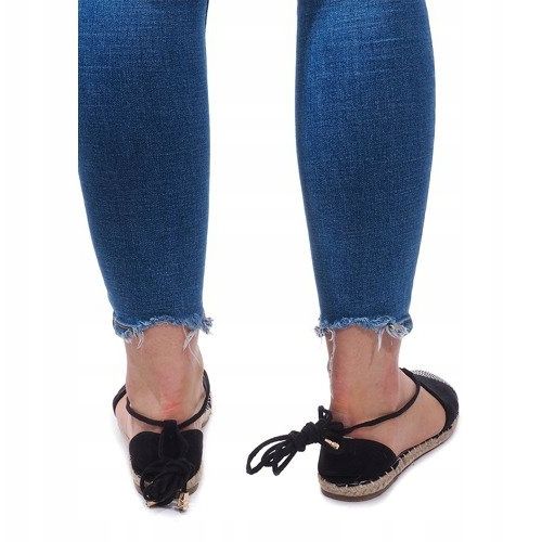 Sandały Espadryle Baletki Balerinki 6333 Czarny czarne 1