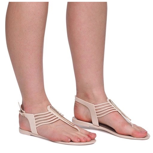 Sandały Meliski Z Cyrkoniami 001-356 Beżowy 1