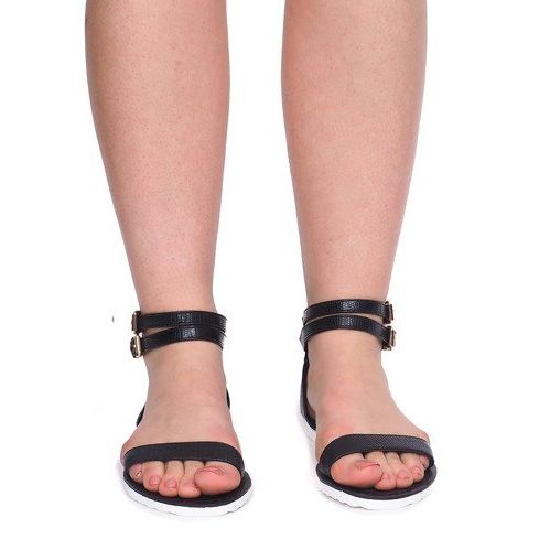 Sandały Na Zamek 50086 Czarny czarne 1