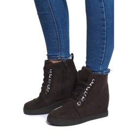 Sneakersy Na Koturnie 1867 Zielony zielone 1