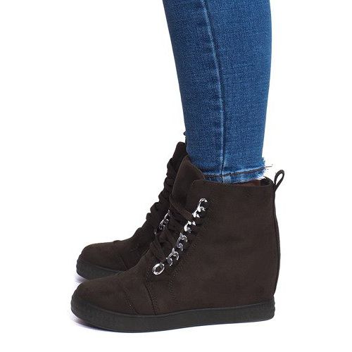 Sneakersy Na Koturnie 1867 Zielony zielone 2