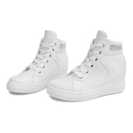 Sneakersy Na Koturnie A-35 Biały białe 2
