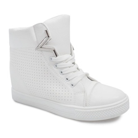Sneakersy Na Koturnie 29332-2 Biały białe 1