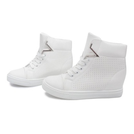 Sneakersy Na Koturnie 29332-2 Biały białe 3
