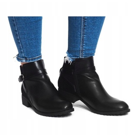 Ozdobione Botki LM-201 Czarny czarne 2