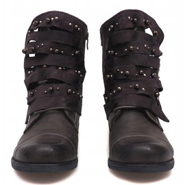 Ekskluzywne Botki F1610 Szary szare 1