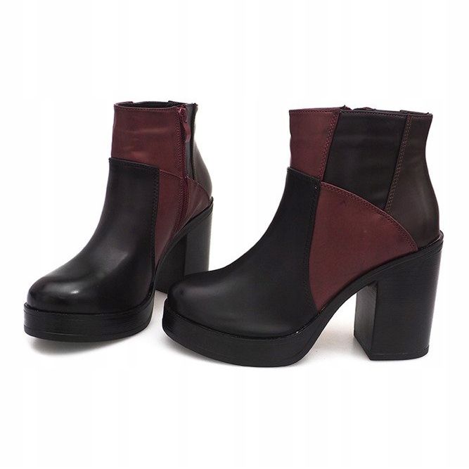 Botki Na Słupku Z Gumką YBS280 Czarny czarne 1