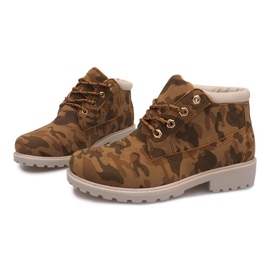 Timberki Trapery W-3056 Camel brązowe 2