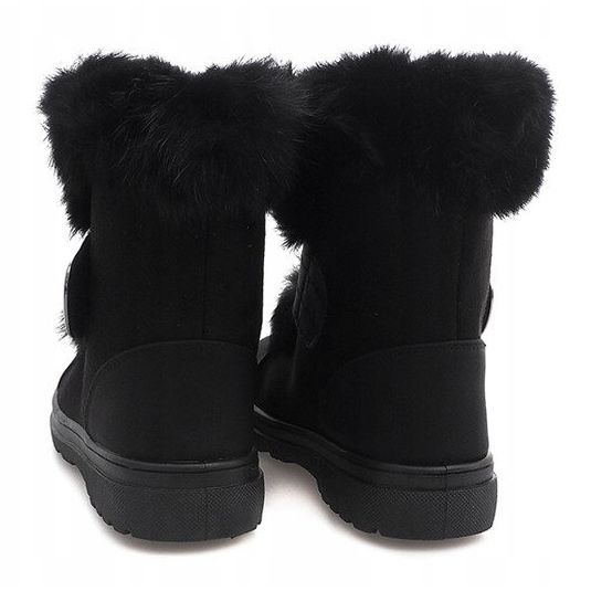 Ocieplane Timberki Kokardki DD492-1 Czarny czarne 1