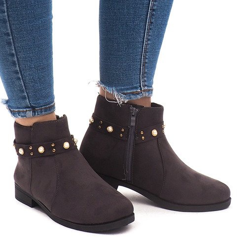 Ocieplane Botki X-19 Szary szare 1