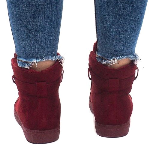 Ocieplane Trampki BOK-1122 Czerwony czerwone 1