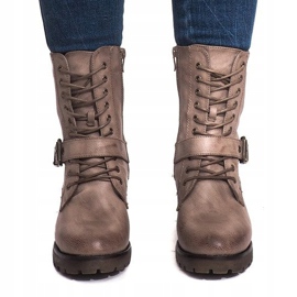 Militarne Ocieplane Botki S167 Khaki wielokolorowe zielone 1