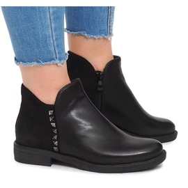 Botki Z Zamkiem WW070A Czarny czarne 1