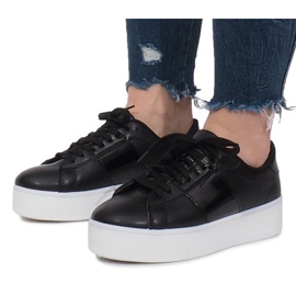 Czarne Trampki Na Platformie Livet De Lux 1