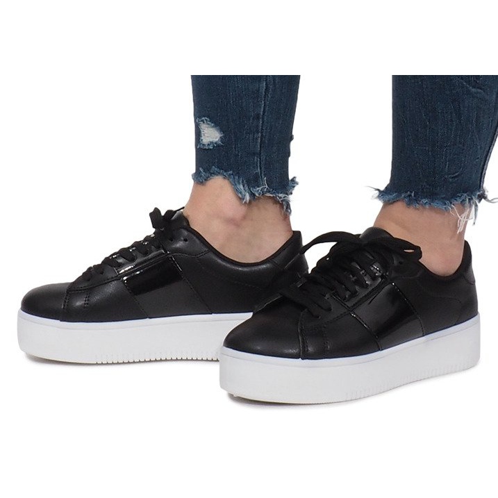 Czarne Trampki Na Platformie Livet De Lux 2