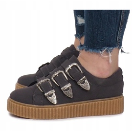 Szare Trampki Na Platformie Creepersy Candice 3