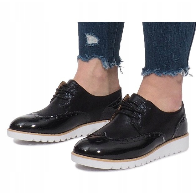 Czarne Półbuty Jazzówki Delphine 1