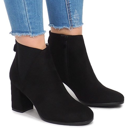 Botki Na Słupku Gumka HQ-8A813-1 Czarny czarne 1