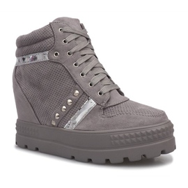 Szare zamszowe sneakersy Maxime 2