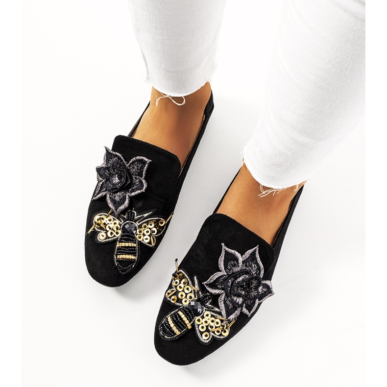 Czarne balerinki lordsy Sandra 2