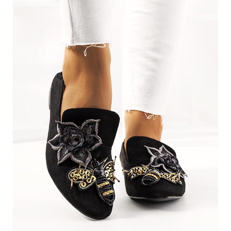 Czarne balerinki lordsy Sandra 1