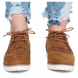 Camel mokasyny z frędzlami Crushing Hard brązowe 1