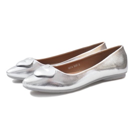 Srebrne balerinki z ustami Mouth szare 2