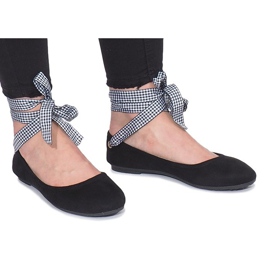 Czarne balerinki z kokardką Acro 2