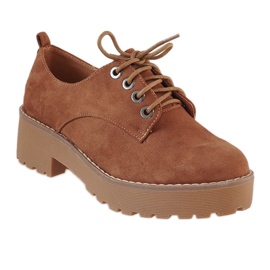 Camel półbuty na obcasie LL183 brązowe 1