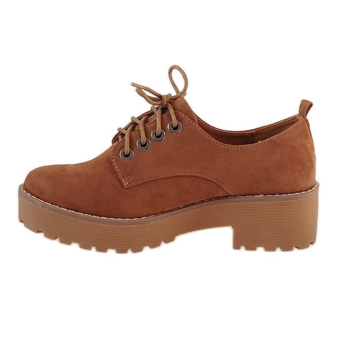 Camel półbuty na obcasie LL183 brązowe 2